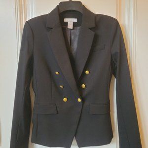 H & M Black Double Breasted Blazer NWOT